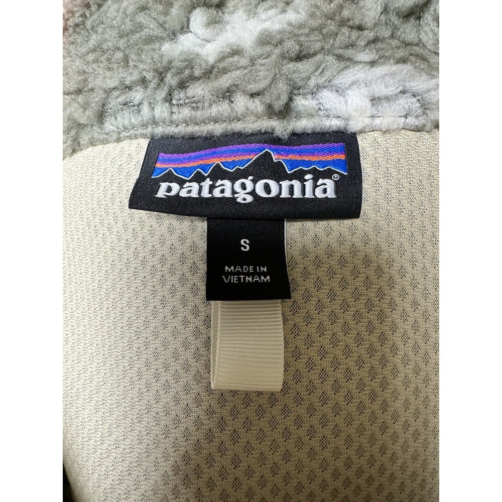 Patagonia Classic Retro-X Fleece Jacket Snow Pine‎ Garden Green Women's Small - Picture 8 of 10